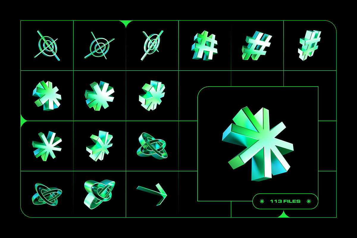 Y2K 3D Shapes - 113 illustrations, an Object Graphic by assetpro.design (Photo 3 of 13)