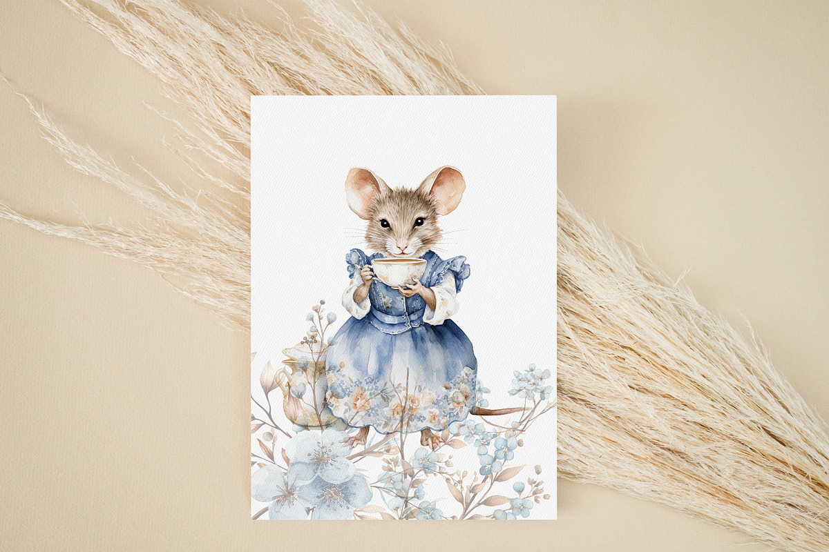At The Mice Tea Party Collection, an Animal Illustration by Pati Paints (Photo 3 of 14)