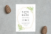 Geometric Wedding Invitation Suite, an Invitation Template by Vynetta (Thumbnail 3 of 8)