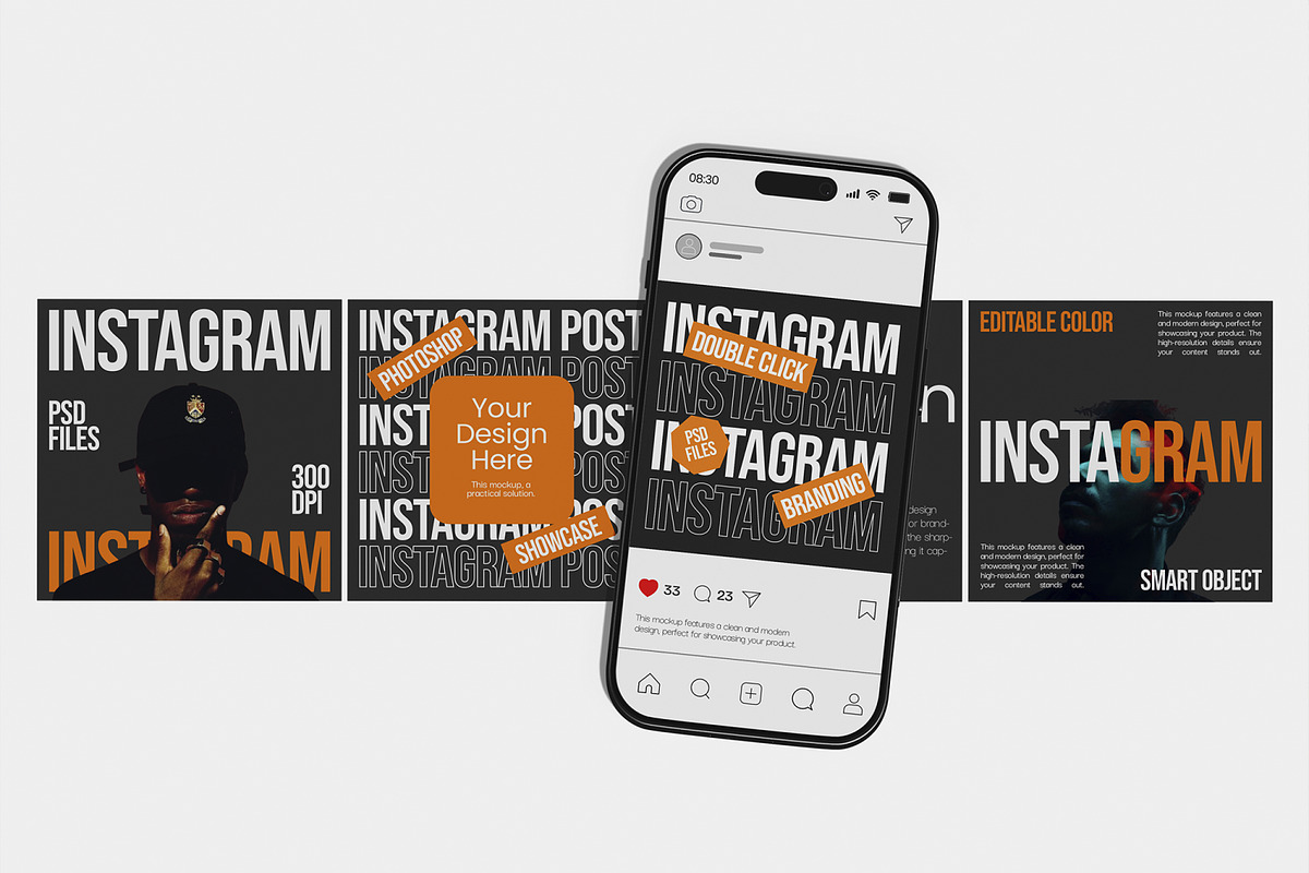 Instagram Post Mockup, an Advertising Mockup by Unerispace (Photo 3 of 4)