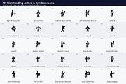 Man Holding Letters & Symbols Icons, a Solid Icon by Symbolic Language (Thumbnail 3 of 5)