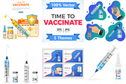 Vaccination Concepts with Syringe, a Healthcare Illustration by TAlex (Thumbnail 1 of 6)