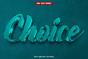 Choice 3D editable text effect, a Layer Style Add-On by Hello Muh