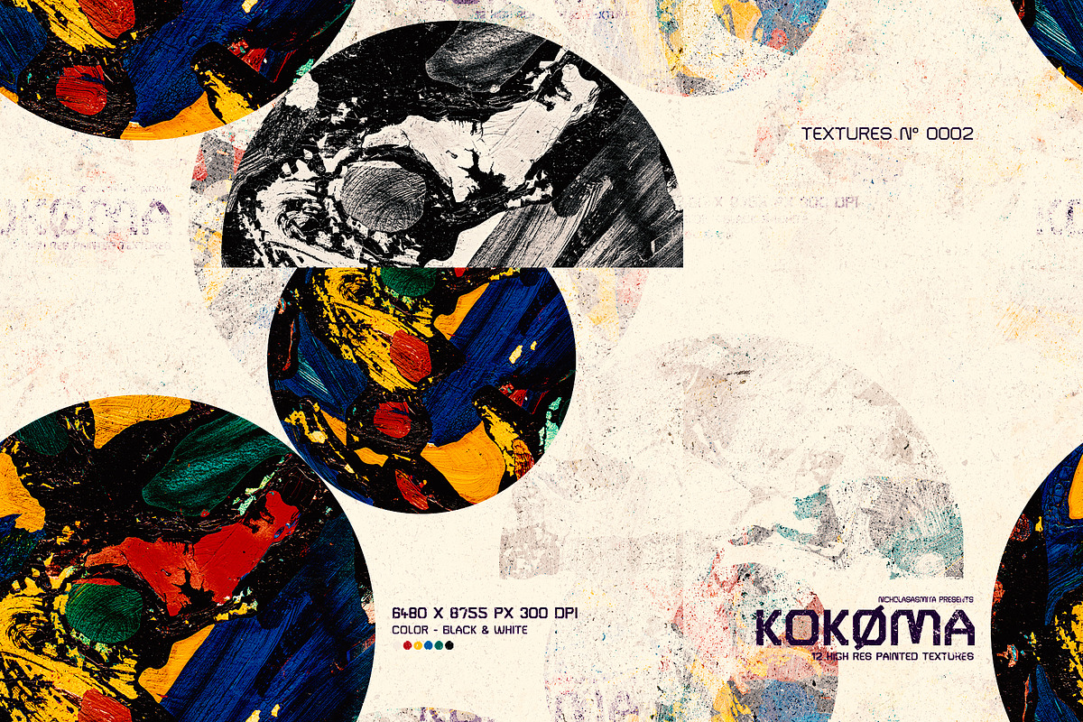 Kokoma: 12 High Res Painted Textures, a Pattern Graphic by nicholasasmita (Photo 5 of 10)