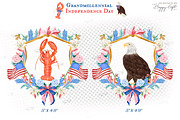 Grandmillennial Independence Day, a Decorative Illustration by TheHappyGiftArt (Thumbnail 8 of 21)