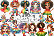 Cute Juneteenth Afro Girl Clipart, an Illustration by Designking (Thumbnail 1 of 4)