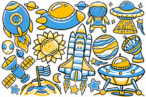 Space Doodle Vector Pack