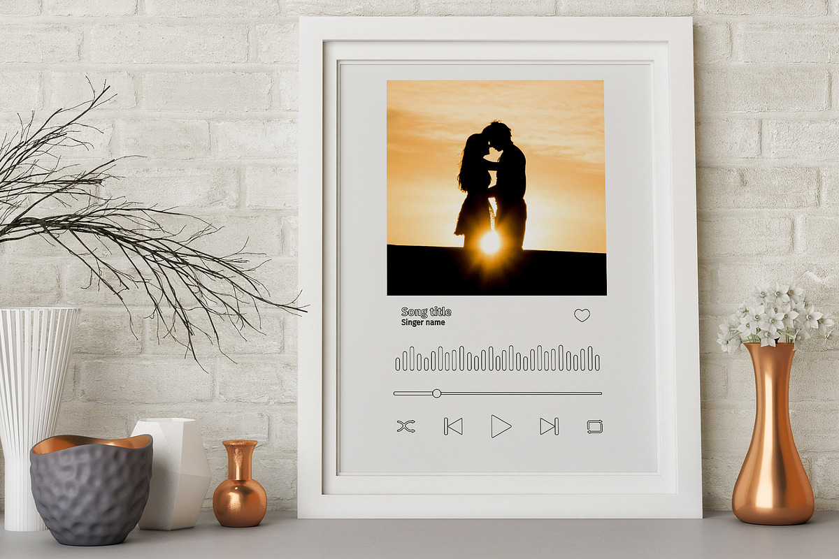 Song frame, music player template, a Graphic by vikkishop (Photo 5 of 6)