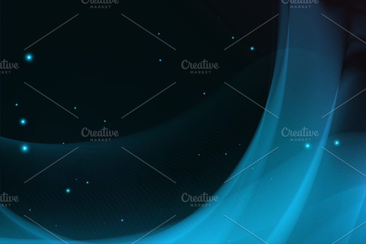 Blue glowing wave, magic energy, a Pattern Graphic by majcot (Photo 6 of 6)