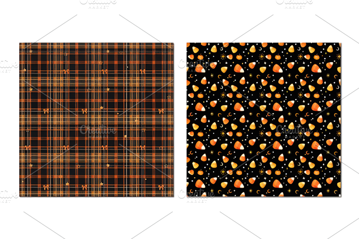Vintage Halloween Patterns Bundle, a Pattern Graphic by Coco Bloom (Photo 5 of 6)