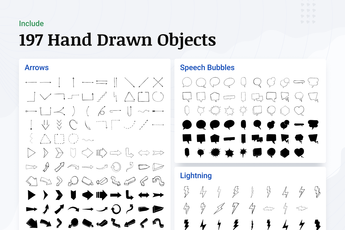 Hand Drawn Creative Bundle, an Object Graphic by 123done (Photo 11 of 11)