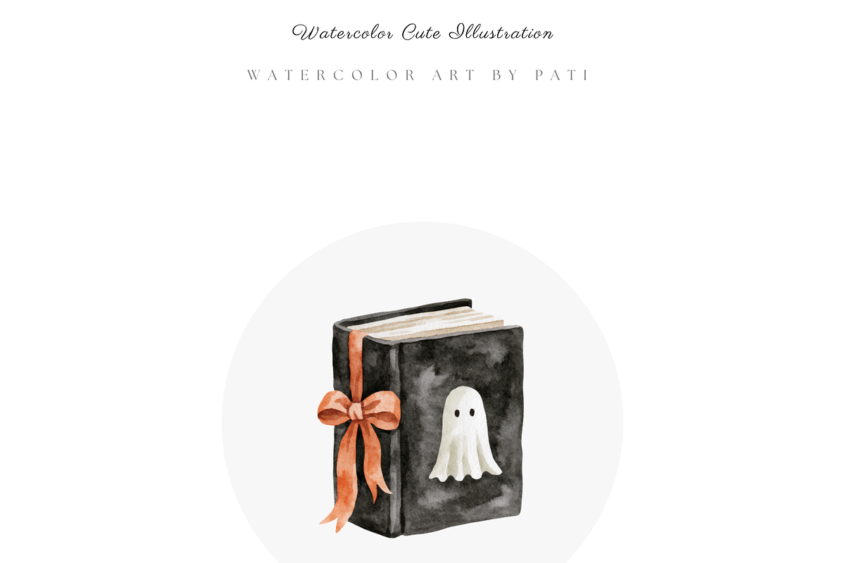 Watercolor Halloween Clipart Bundle, an Object Illustration by Pati Paints (Photo 10 of 11)