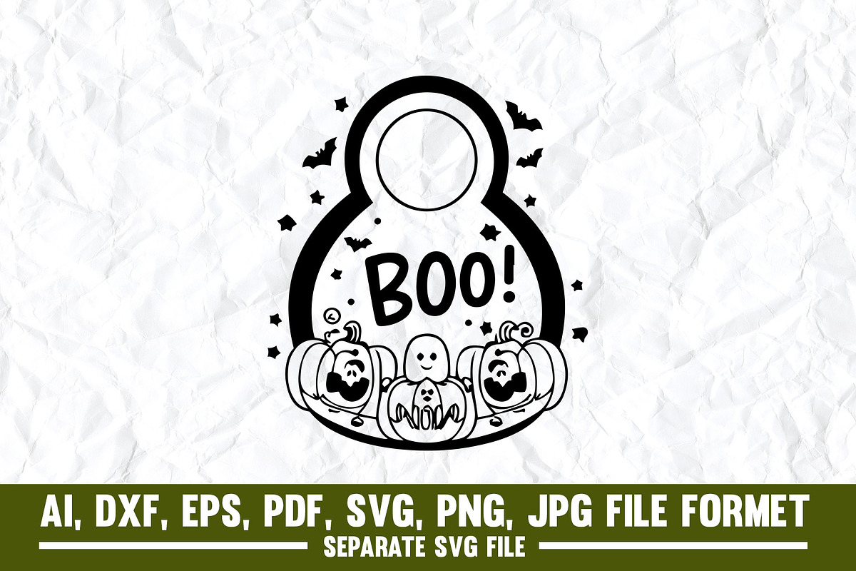Boo svg, Halloween t-shirt design, a Graphic by VectorArtPrintableDesign (Photo 3 of 3)