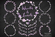 Lavender Vector Flower Wreaths, an Illustration by Amanda Ilkov (Thumbnail 2 of 3)