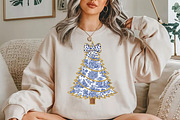 Chinoiserie Coquette Glitter Christm, a Seasonal Illustration by YA Design (Thumbnail 4 of 4)