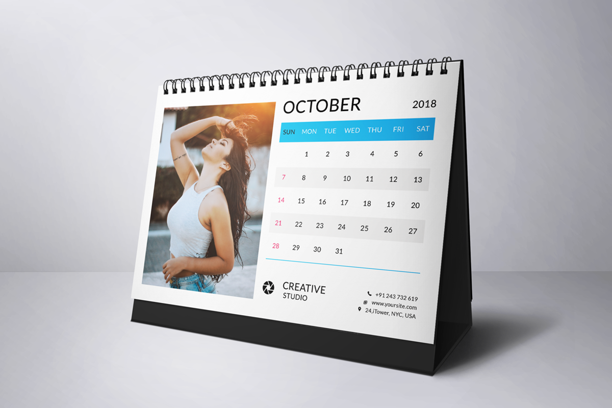 Desk Calendar 2018, a Stationery Template by Jaisivakumar (Photo 11 of 15)