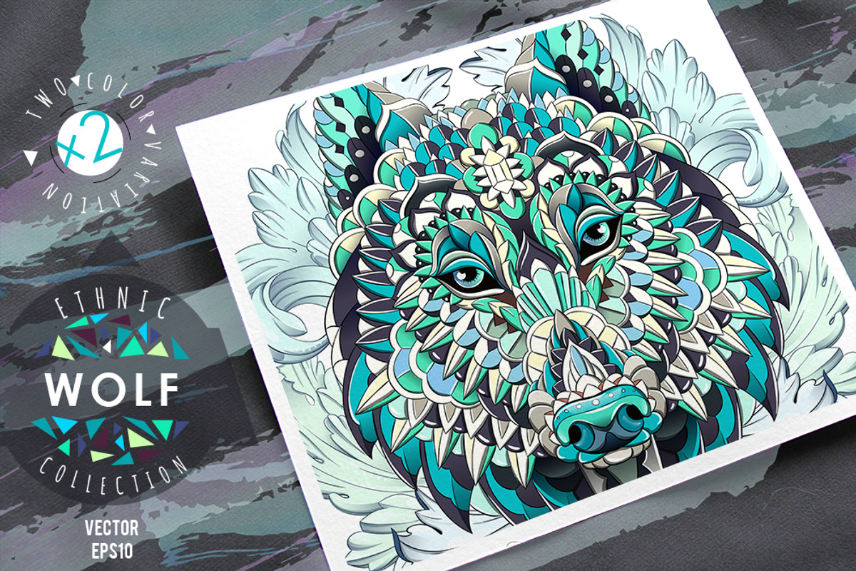Ethnic Collection: Wolf, an Animal Illustration by ArtoJoy (Photo 1 of 5)