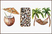 Leopard Print Summer Clipart, an Illustration by Sublimation Artist (Thumbnail 3 of 6)