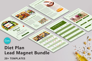 Diet Plan Lead Magnet Bundle - Canva