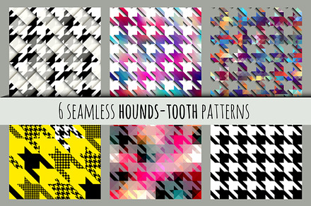 Set of hounds-tooth patterns., a Pattern Graphic by tkdesign