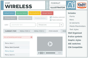 Wireless UI Kit for Illustrator