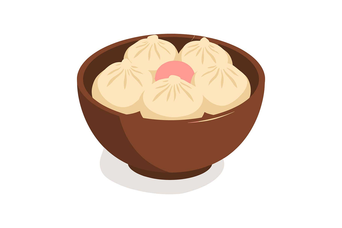 Steamed Dumpling Bowl Clipart, an Object Graphic by Gfx_Store (Photo 7 of 13)