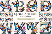 Spring Alphabet Sublimation Clipart, an Illustration by DreamArtGraphic (Thumbnail 1 of 7)