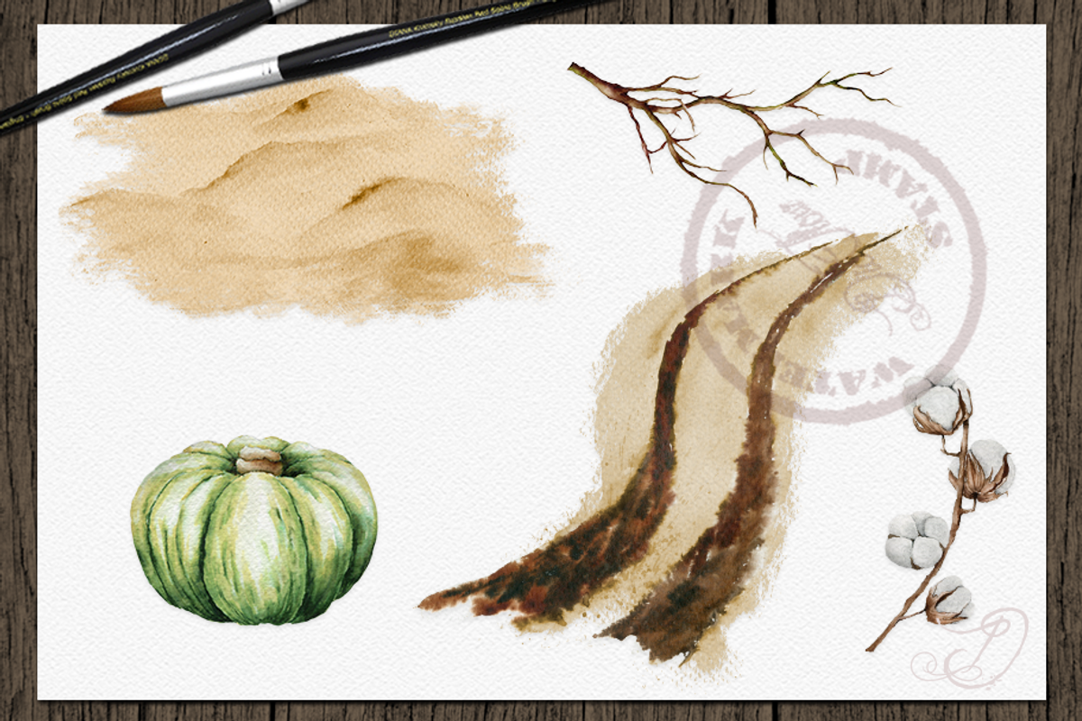 Pumpkin Truck Watercolor Clip Art, a Decorative Illustration by DioFlow (Photo 4 of 6)