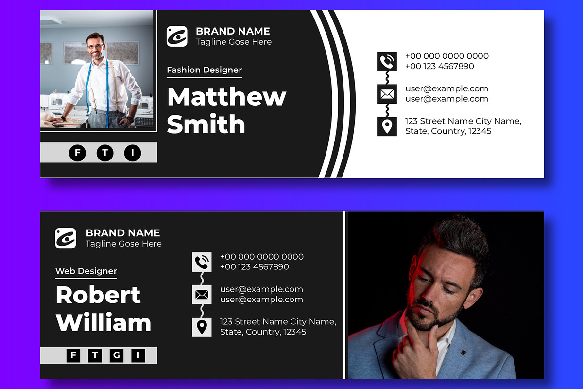 Email Signature Design Template, an Email Template by MightyDesign (Photo 3 of 6)