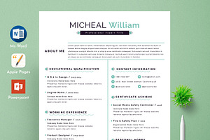 Resume Cv Template Word Apple Pages