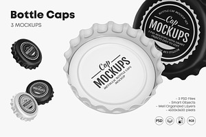 Beer Cap Mockup Set