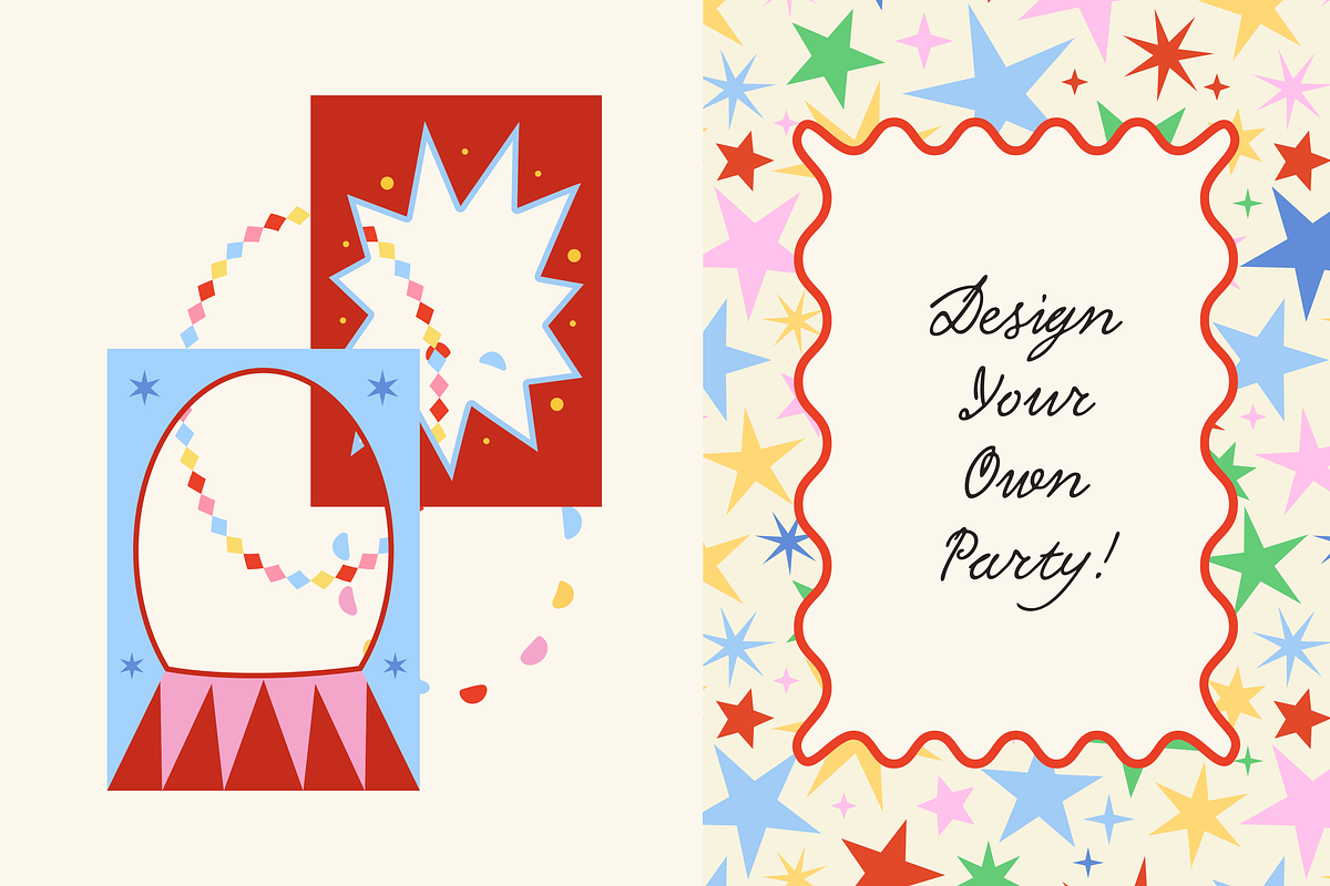 Circus Frames & Backgrounds, an Object Graphic by Felizabeth Design