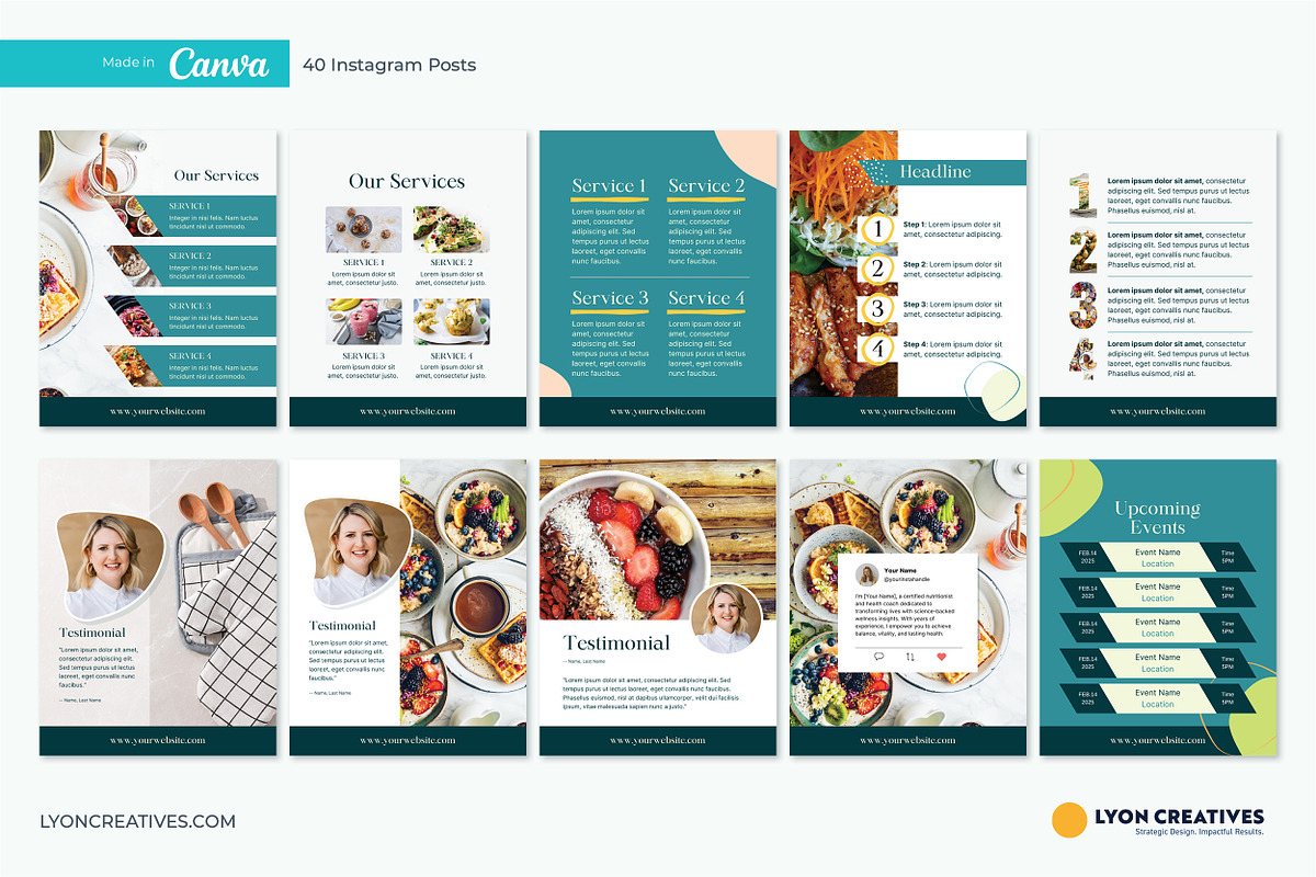 40 Instagram Post Templates - Canva, a Templates & Theme by LyonCreatives (Photo 3 of 7)