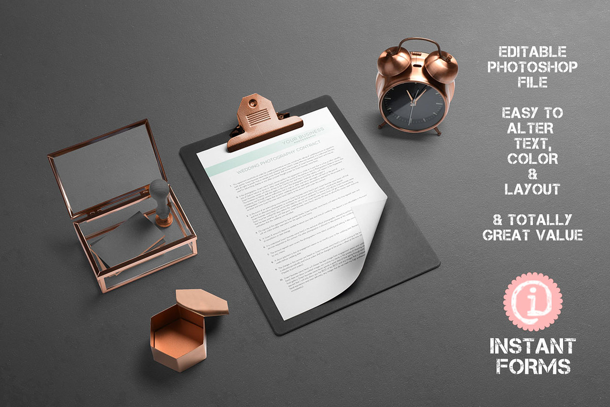 Photography Forms and Contract, a Stationery Template by InstantForms (Photo 1 of 2)