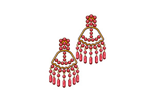 Beautiful Boho Earrings Cartoon