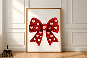 Yarn Faux Valentine's Day Bow PNG, an Illustration by Daily.Designs (Thumbnail 4 of 5)