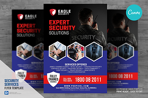 Security Services Ads Canva Flyer