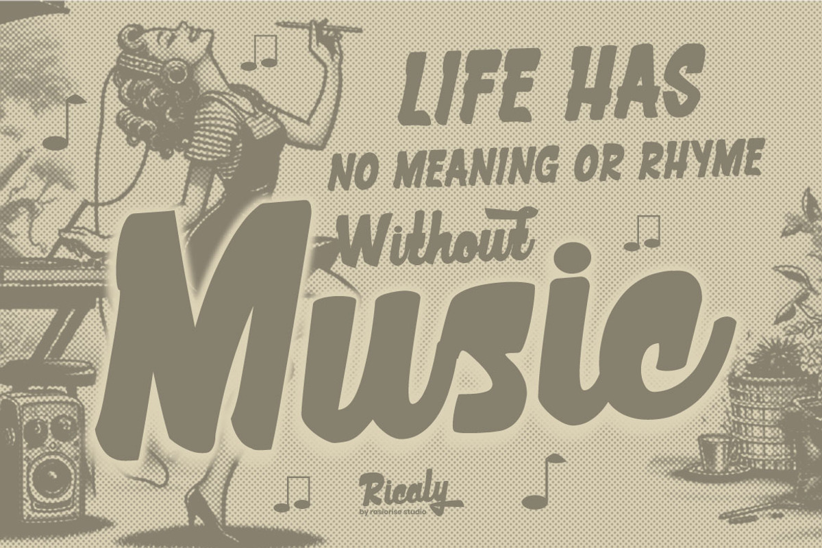 Ricaly a Handwritten Cartoon Font, a Handwritten Font by Rasiorise Studio (Photo 9 of 11)