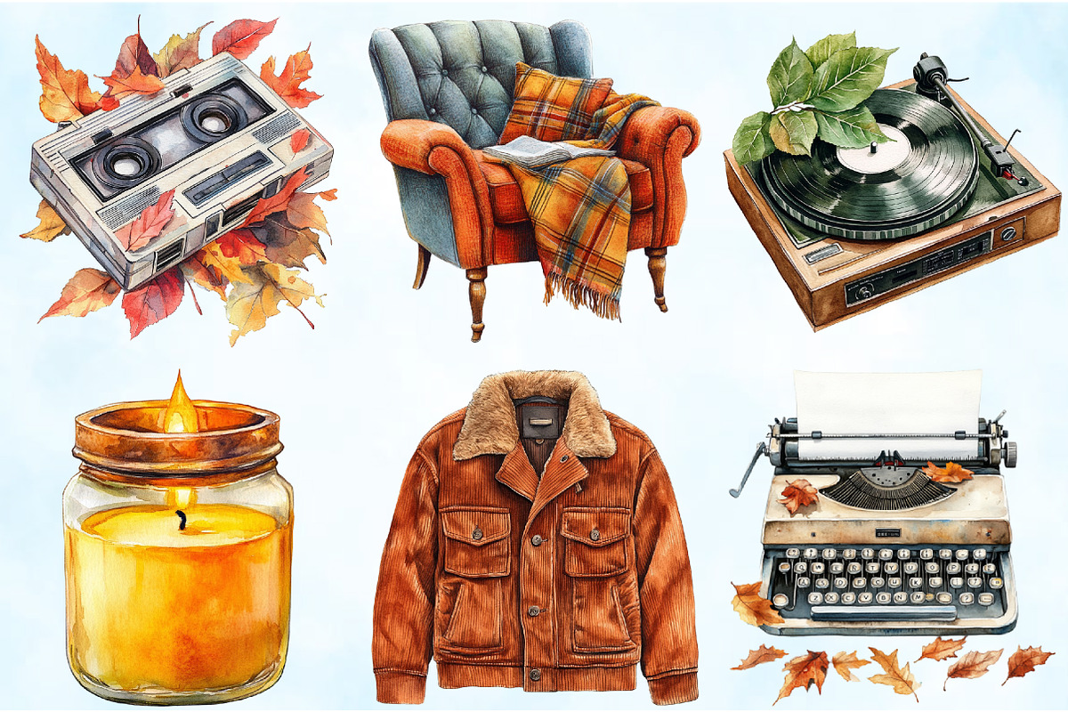 Retro Autumn Sublimation Clipart, an Illustration by Craft Nest (Photo 6 of 6)