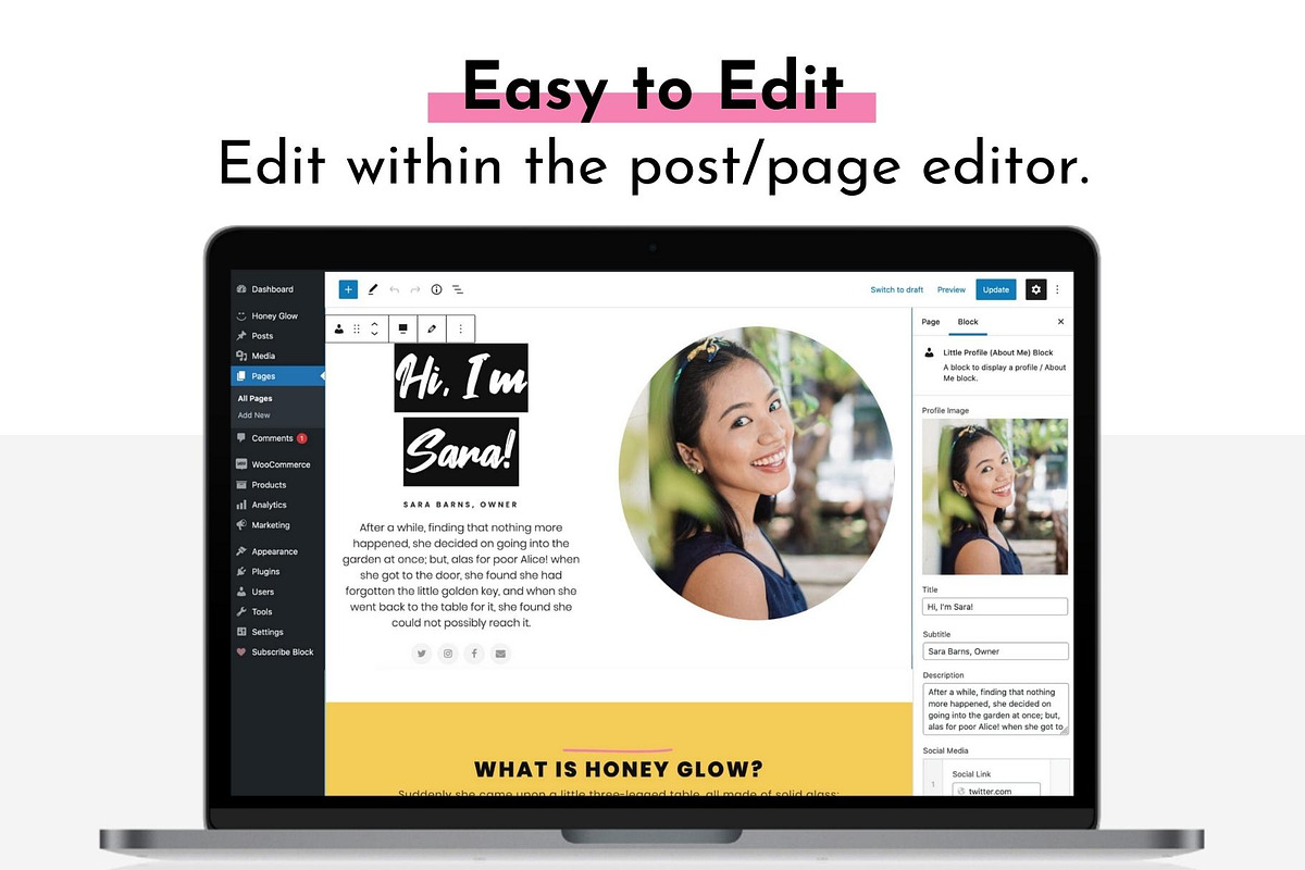 Honeyglow Wordpress Theme Blog, a WordPress Template by ltsdesigns (Photo 4 of 4)