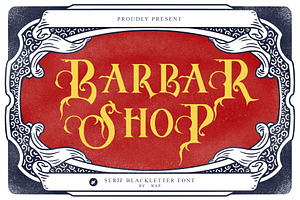 Barbar Shop - serif blackletter