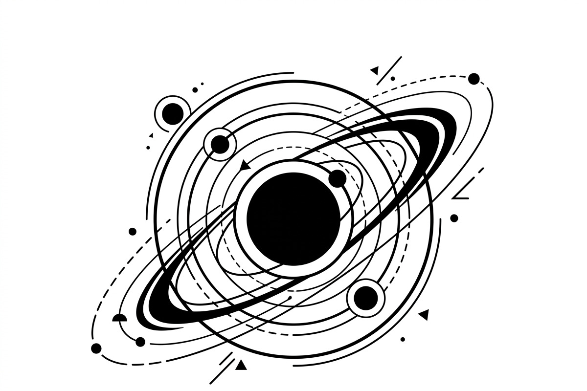 60 Planet Orbit Abstract Silhouette, an Empty State Illustration by Amazin_art (Photo 3 of 35)
