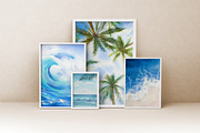 Watercolor Ocean & Sea Landscapes, a Seasonal Illustration by NataliArkushArt (Thumbnail 2 of 15)