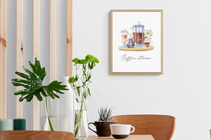 Coffee Stories - Watercolor Clipart