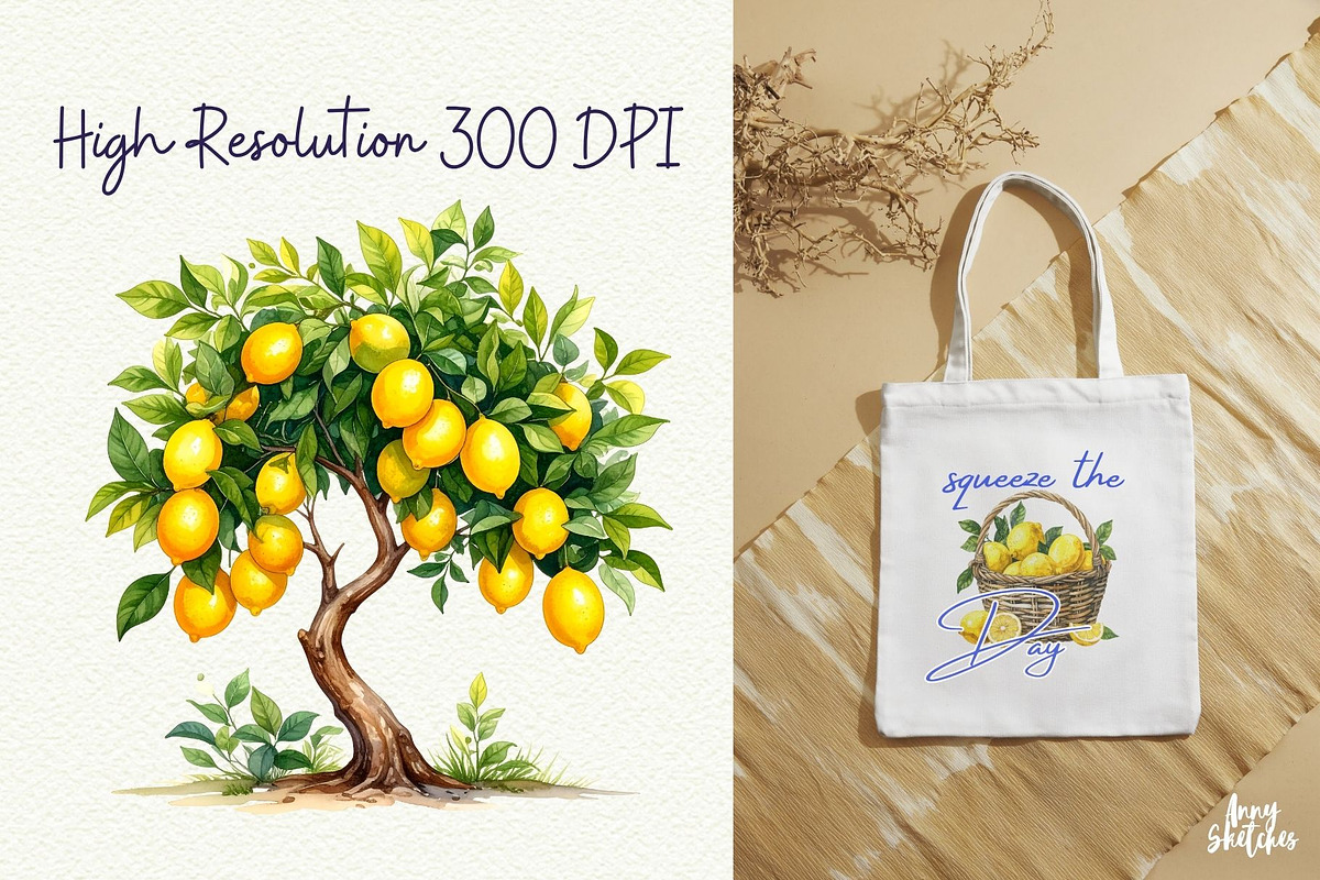 Mediterranean Lemon Clipart, an Object Graphic by Anna Design Studio (Photo 5 of 9)