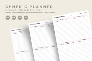 Meal Planning Pages Set V-20