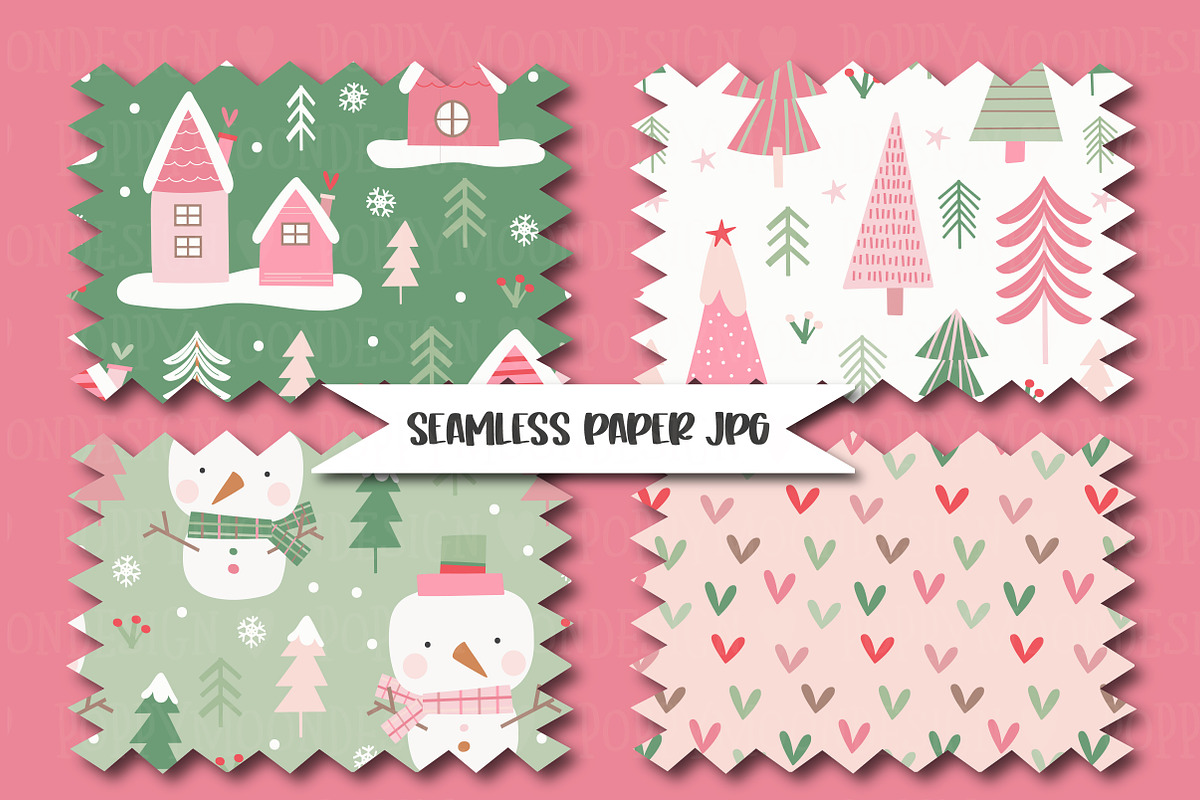 Whimsical Pink Forest set, an Illustration by Poppymoondesign (Photo 4 of 5)