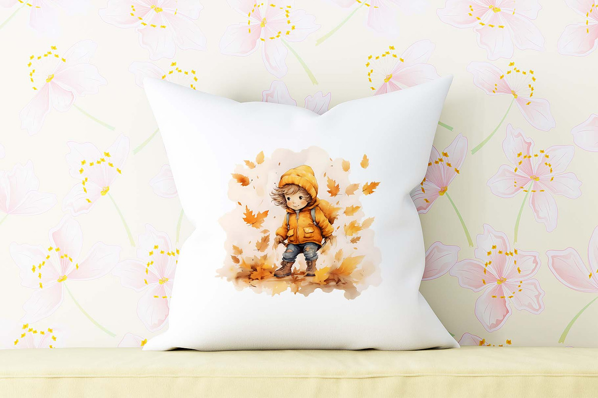 Watercolor Kids Clipart Design Bundl, an Illustration by Moon Studio (Photo 3 of 11)