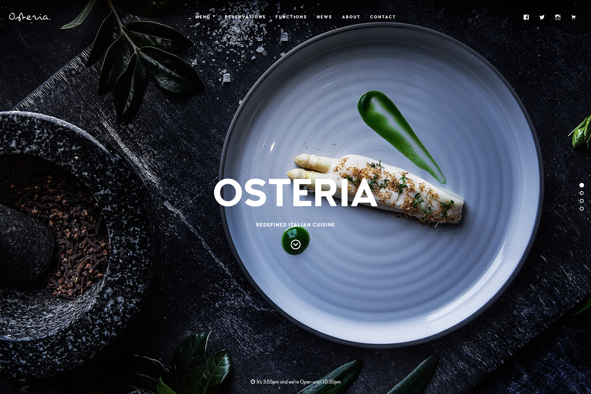 Osteria - Restaurant WordPress Theme, a WordPress Template by Pixelgrade (Photo 1 of 5)