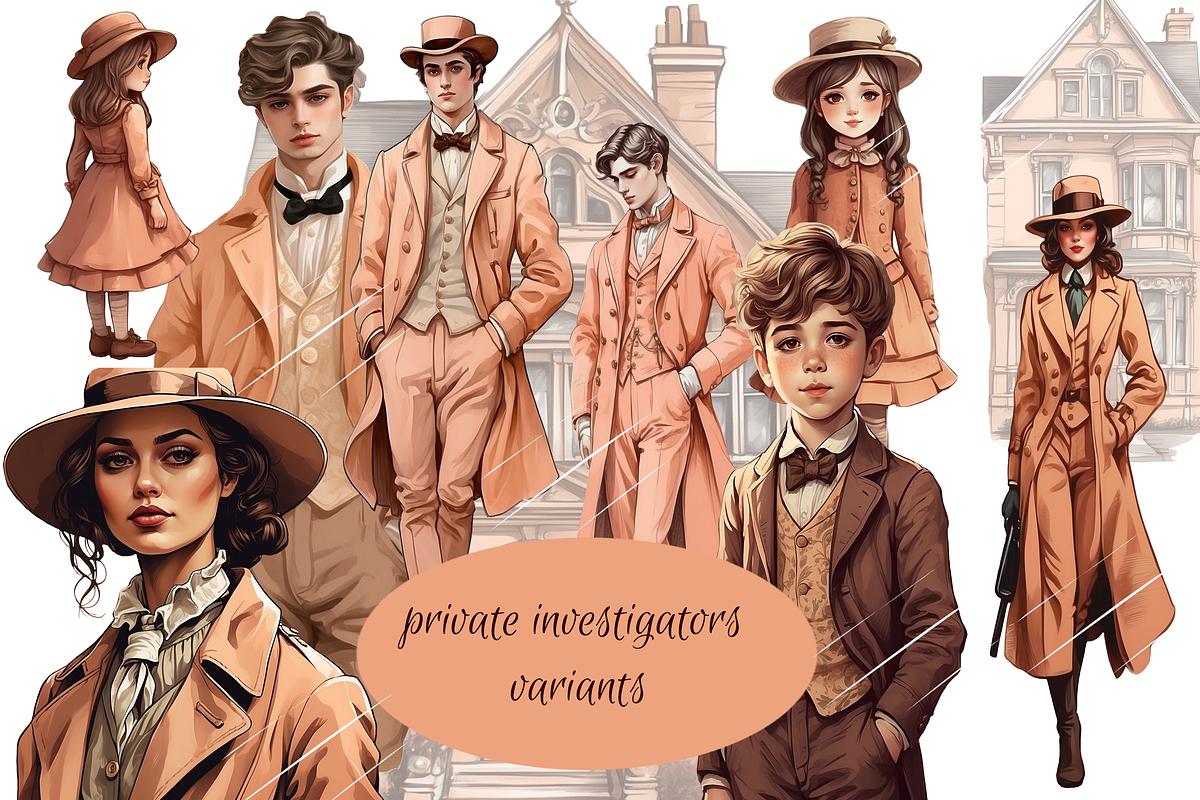 Private investigator detective png, an Object Graphic by Mrs.Swan_Design (Photo 3 of 8)